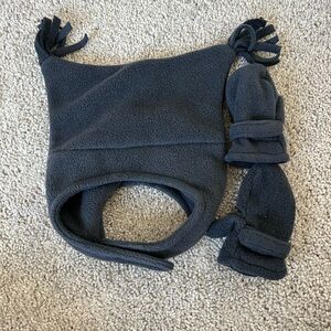 GAP Kids Fleece Hat and Mittens Set - Dark Gray